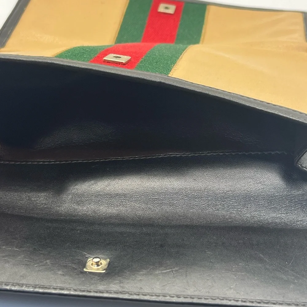 Vintage Gucci Wallet Re-painted Fabric Body - Picture 8 of 10